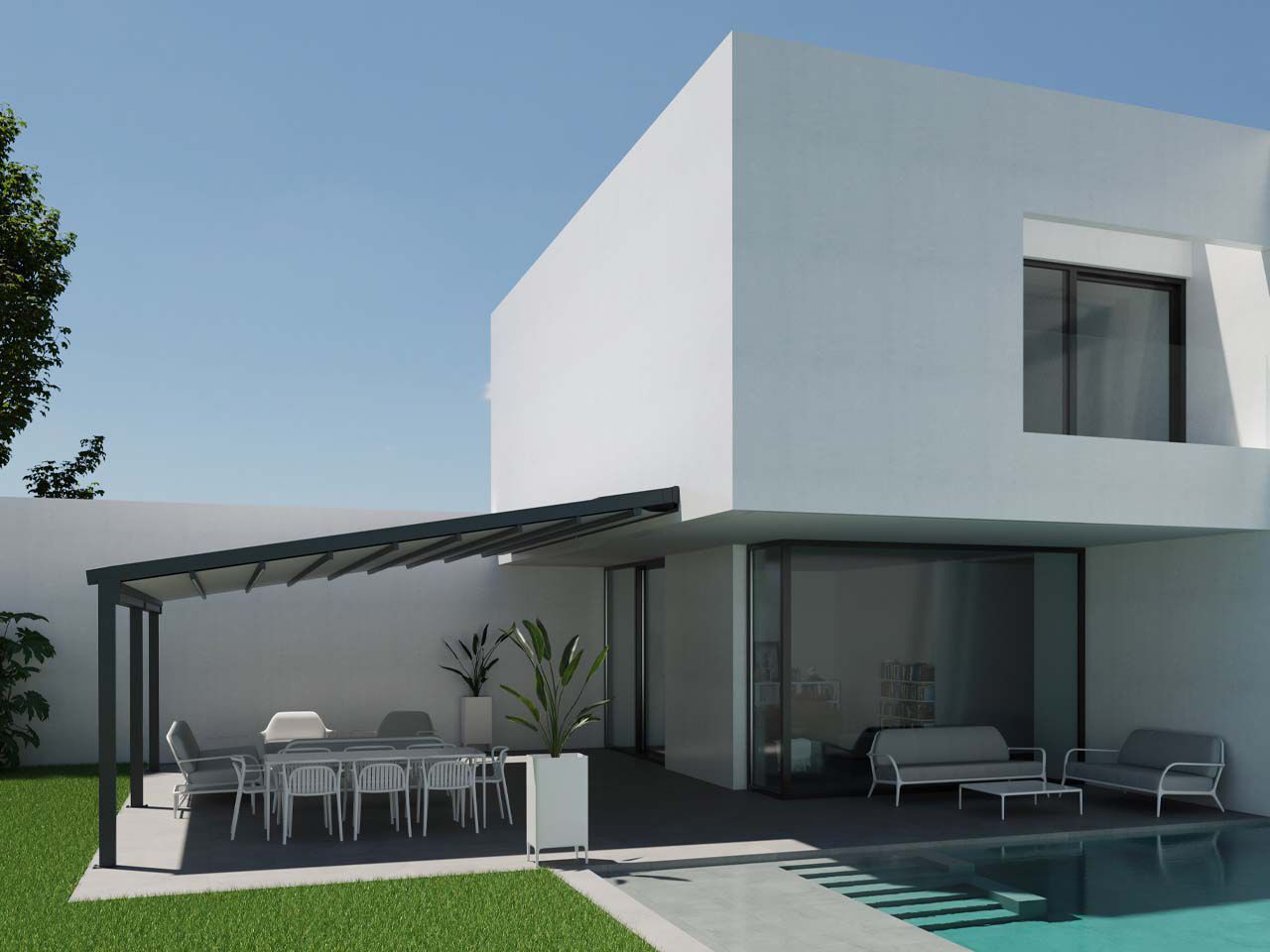 Пергола с раздвижной крышкой Gaviota CLIMA RAIN ARCH-00151243 - Вид №2