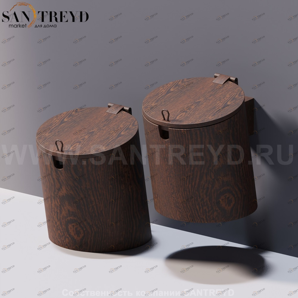 Agape MIDI BASKET Корзина для мусора под коричневый дуб ACOM0601RU