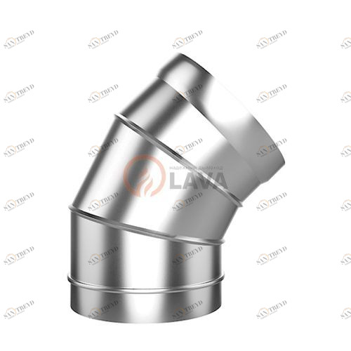 Отвод LAVA Отвод 180, угол 45*, нерж. 304 (0,8) 5772