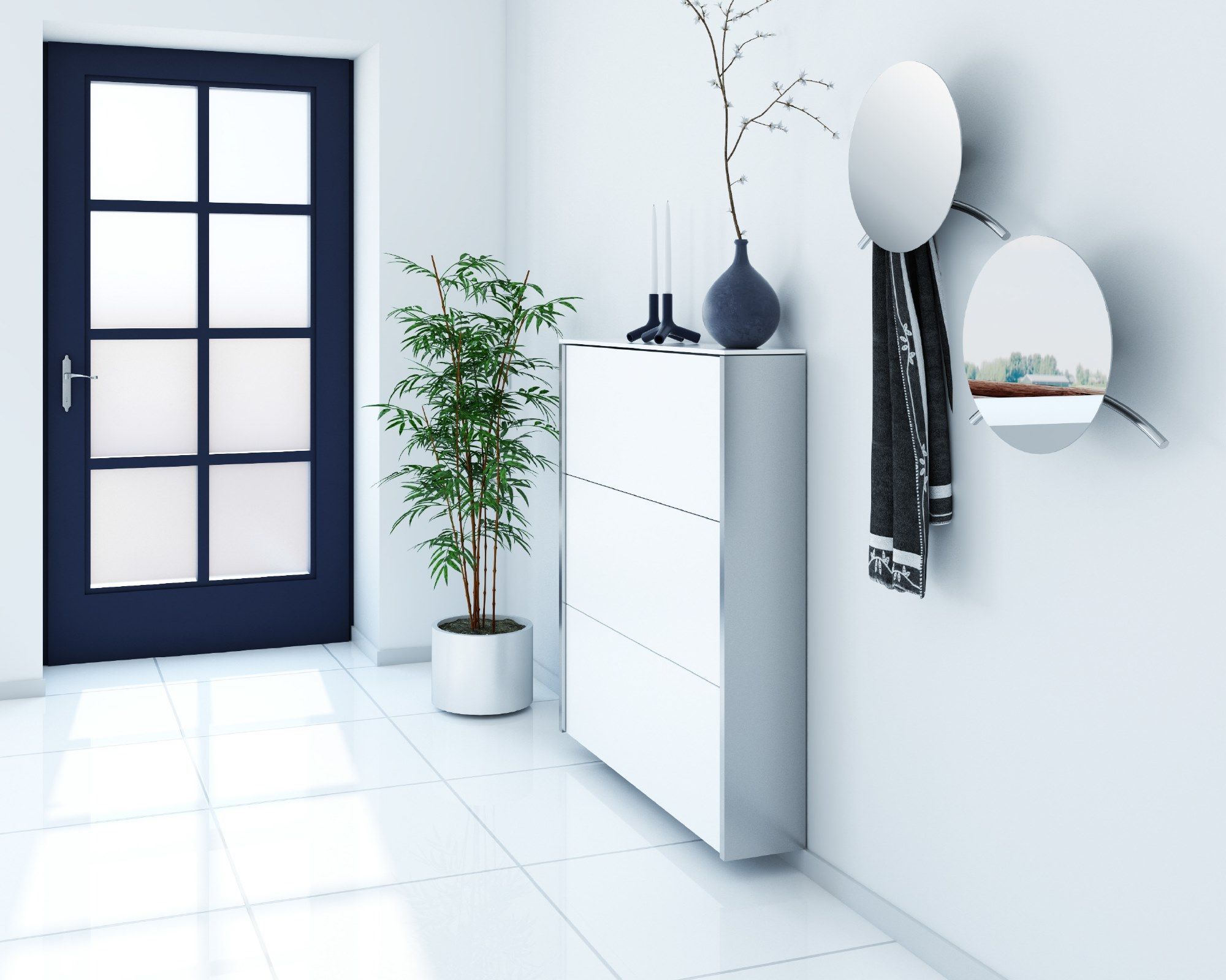 Подвесной шкаф для обуви из закаленного стекла SCHNEEWEISS interior Atlantic ARCH-00036600 - Вид №2