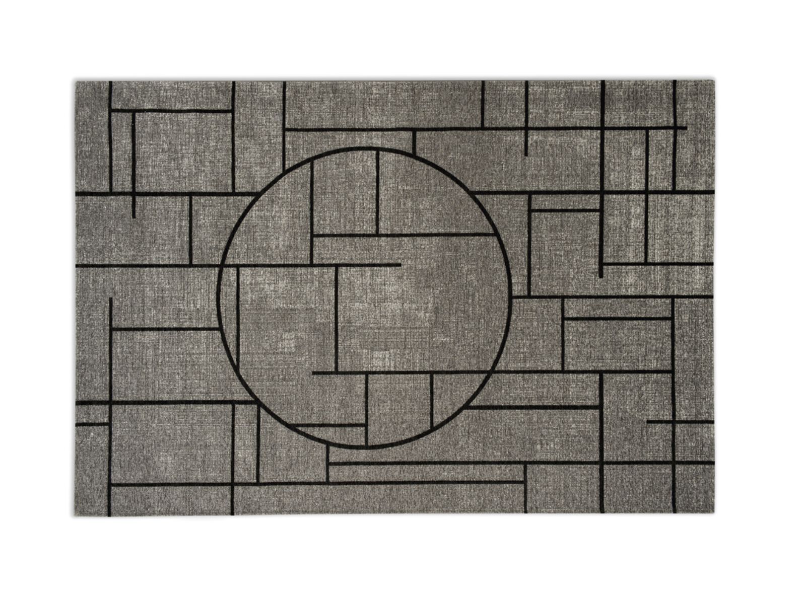 Прямоугольный ковер из синели с геометрическим рисунком Calligaris CHINESE ARCH-00017286