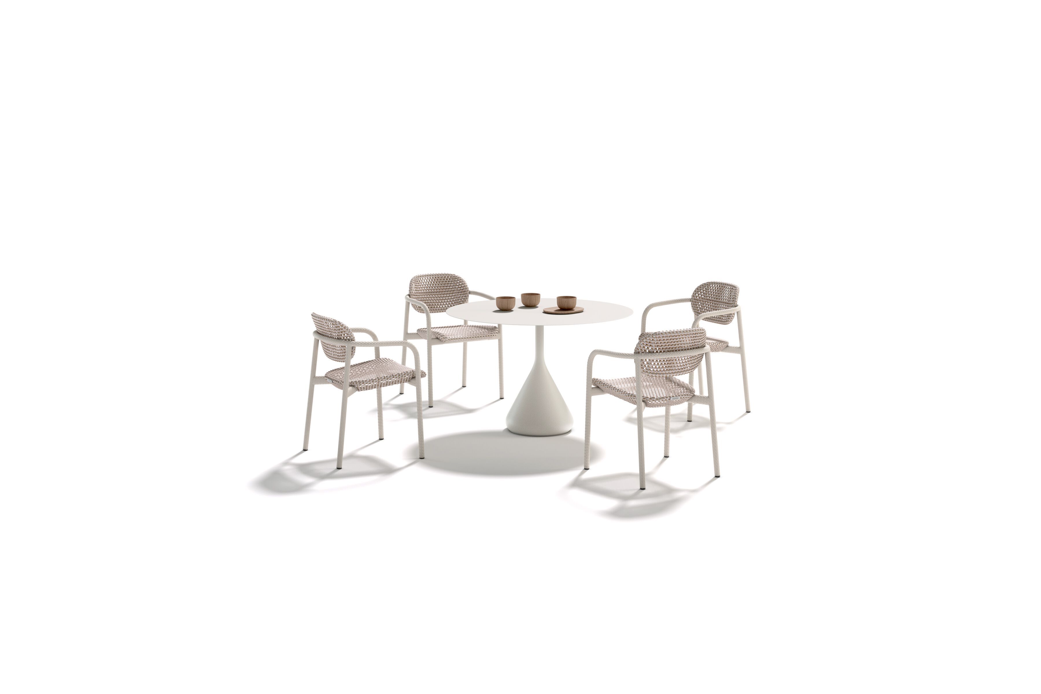 Круглый керамический садовый стол с верхней частью HPL DEDON SATELLITE ARCH-00130468 - Вид №9