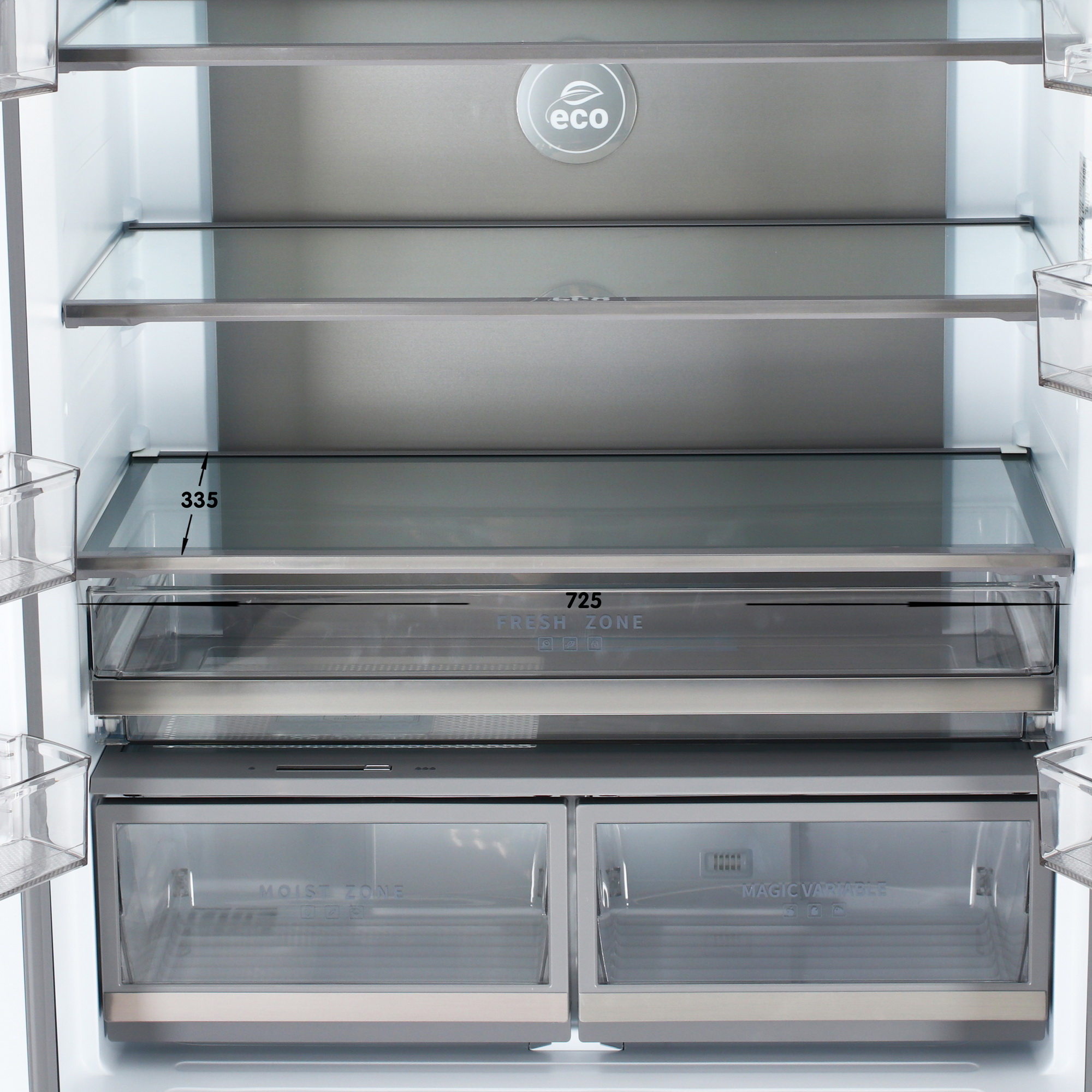 9168749 Холодильник многодверный   HIBERG RFQ-600DX NFGM inverter серый STDN-0007654 - Вид №8