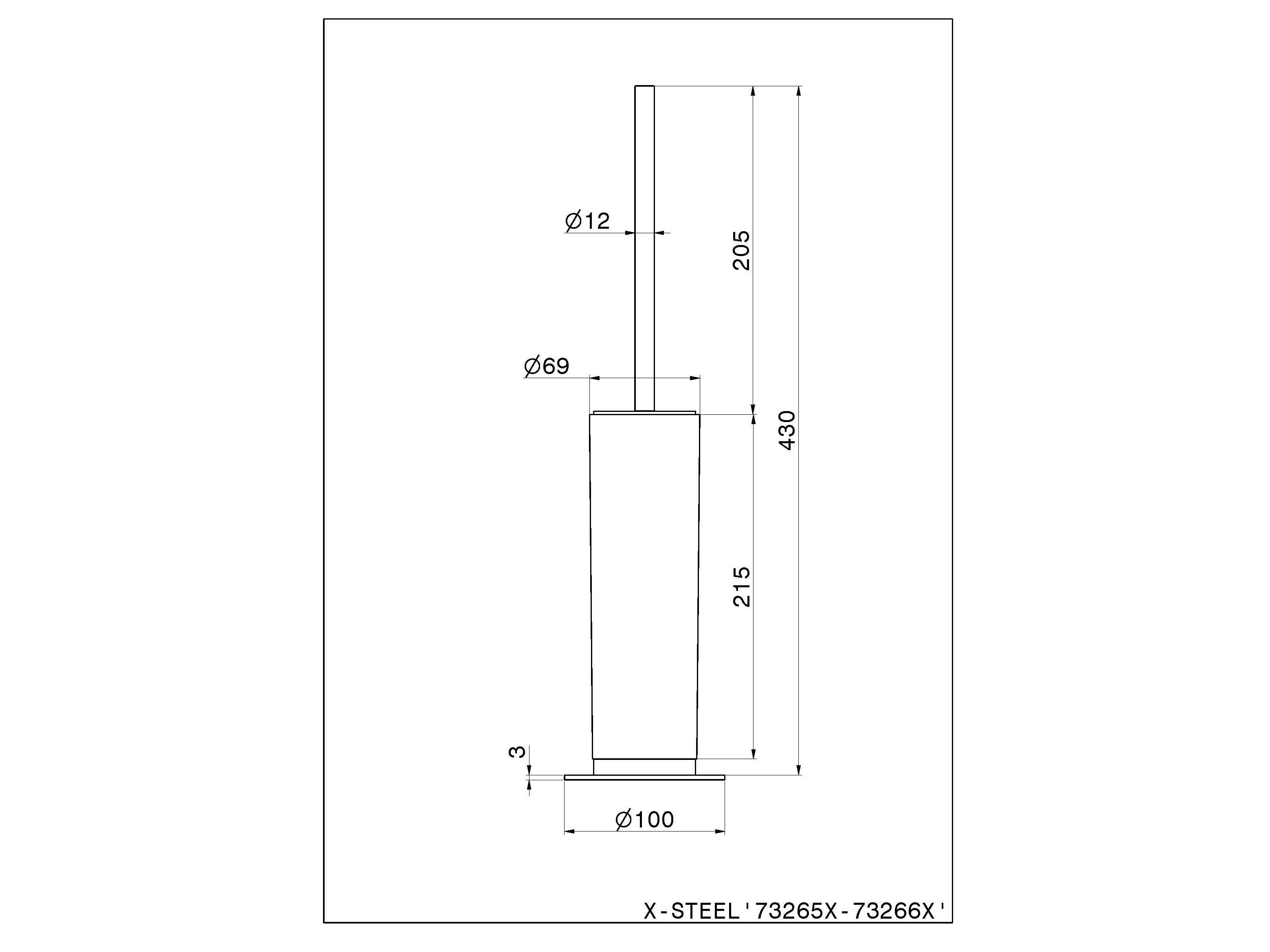 Туалетная щетка из нержавеющей стали Newform аксессуары X-STEEL 316 ARCH-00015944 - Вид №1