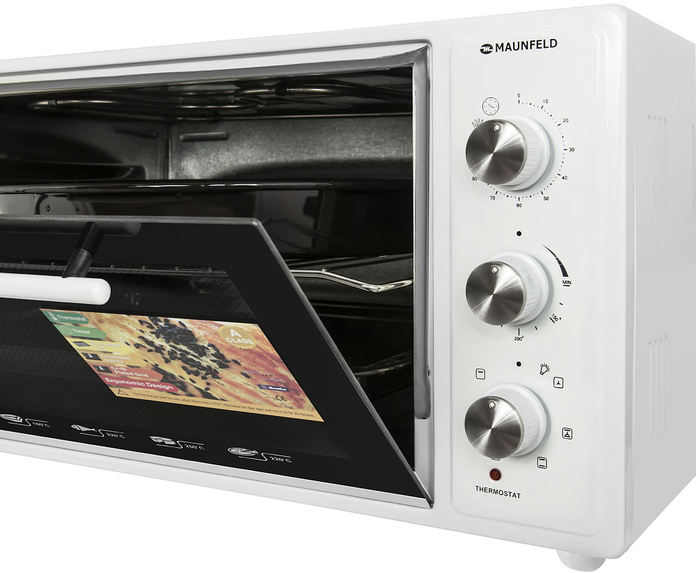 CEMOA.456.W Мини-печь / ширина 60 см, механическое управление, 45 л,конвекция, белый Maunfeld Santreyd  - Вид №2