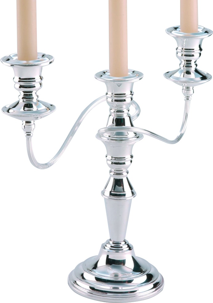 10590131 Arthur Price Канделябр трёхрожковый Arthur Price "Классик" 30см (посеребрение), п/к Посеребрение 