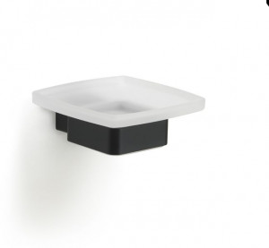 5411(14) Gedy G-Lounge, настенная стеклянная мыльница, цвет черный матовый