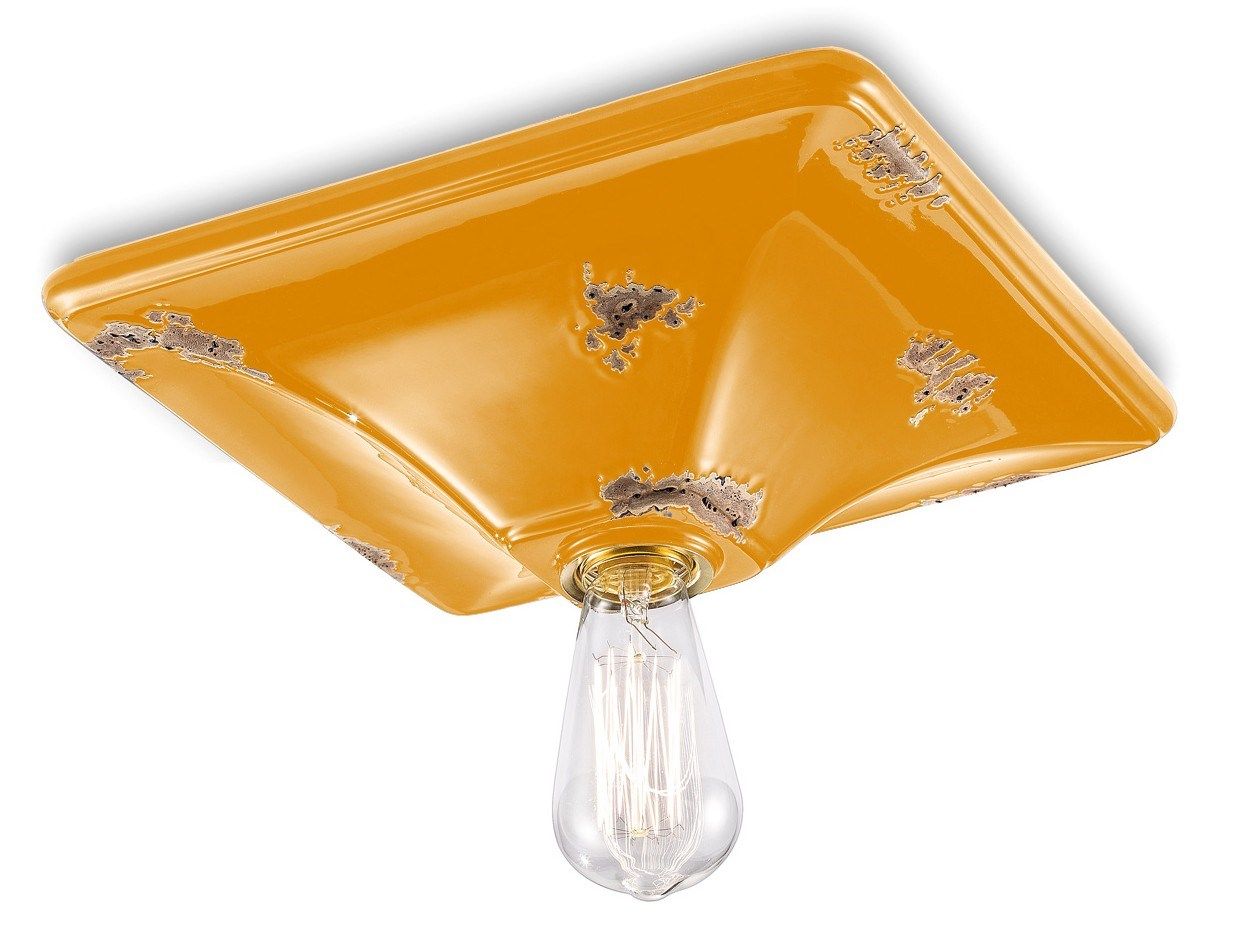 Керамический квадратный потолочный светильник FERROLUCE Винтаж ARCH-00033481 - Вид №1