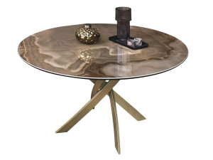 Круглый мраморный стол