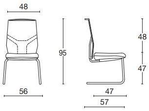 Diemme Консольный офисный стул из ткани Fit sun-id-1461218 - Вид №4