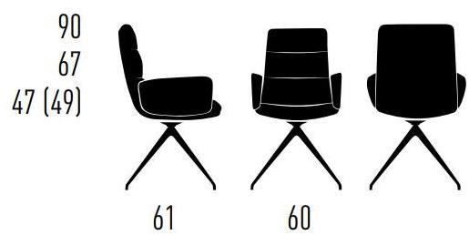 KFF Кресло вращающееся на козелке с подлокотниками Arva light sun-id-1353919 - Вид №2