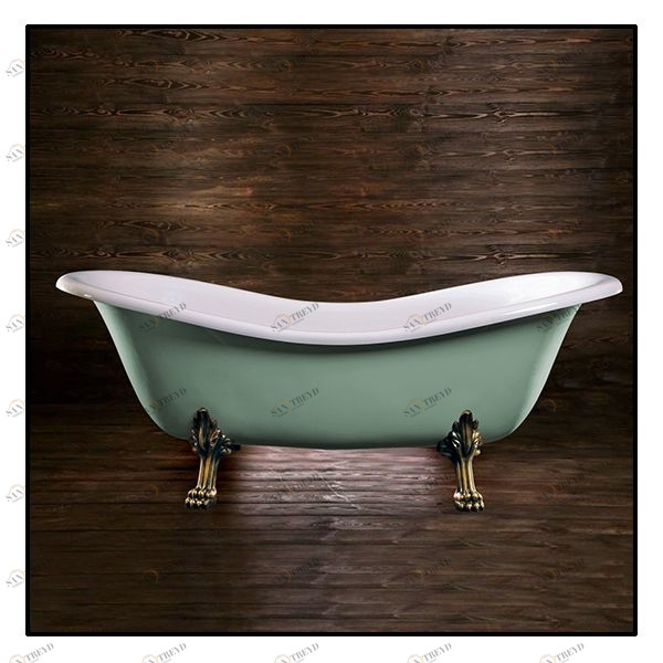 Ванна Akcjum Cleopatra WR-05-01-Br-A овальная салатовая с золотыми ножками WR0501BRA