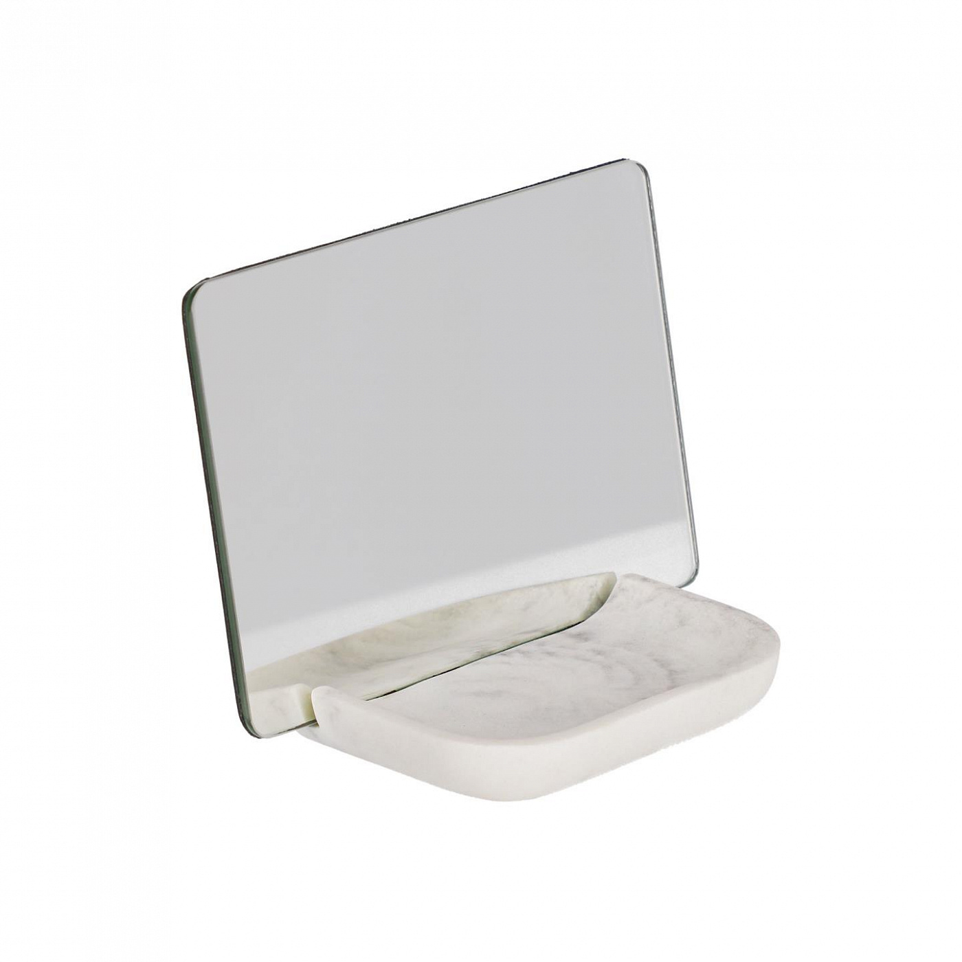 101766 Зеркало на белой основе из полирезина La Forma Sharif  - Вид №1