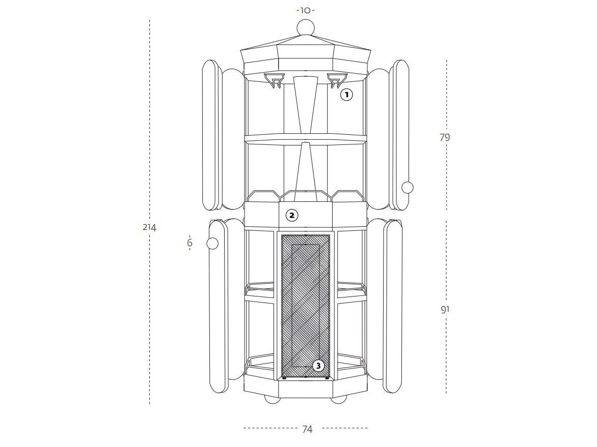 Алюминиевый барный шкаф altreforme Поллок ARCH-00060485 - Вид №14