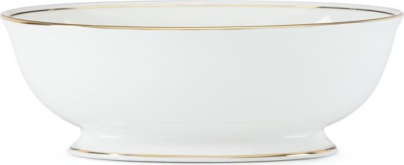 10578539 Lenox Блюдо для горячего глубокое Lenox "Федеральный,золотой кант" 24см Фарфор костяной 