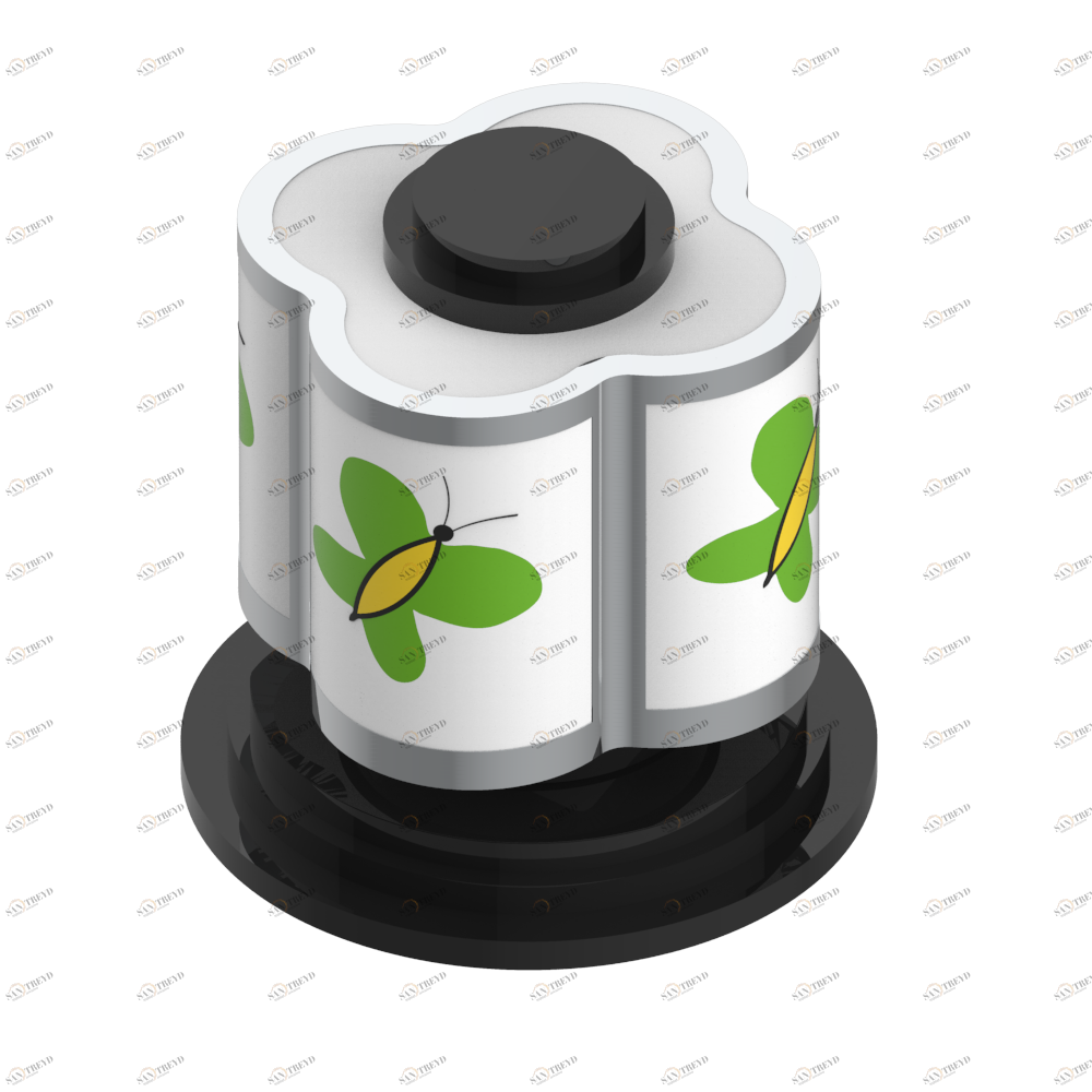 A7E-50/4/VG Переключатель набортный 2 входа 3/4", один выход 3/4"и один выход 1x1/2" Thg-paris Capucine зелёный с платиновым декором Покрытие PVD бронза A7E 50/4/VG CAT.F