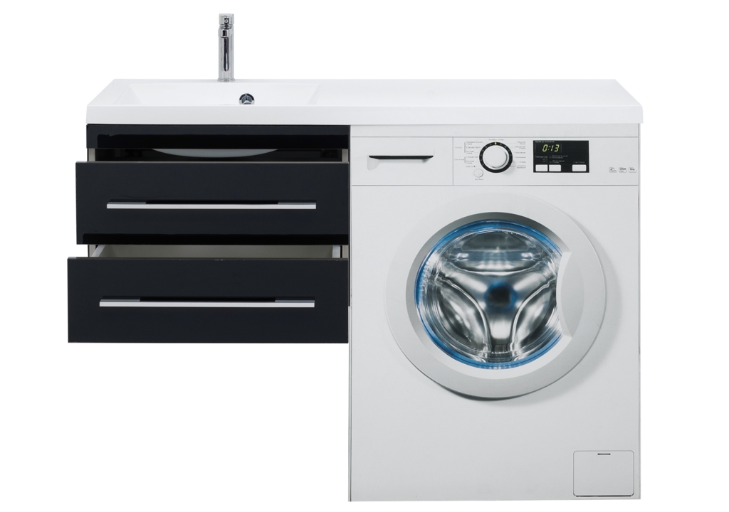 Тумба с раковиной Aquanet Верона 120 L черный (подвесная, 2 ящика) 0018017500239565 - Вид №11