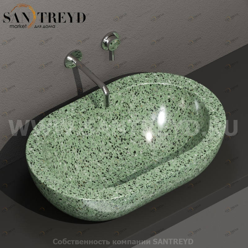 SC012GV Накладная раковина на столешницу  овальная Ceramica Globo 