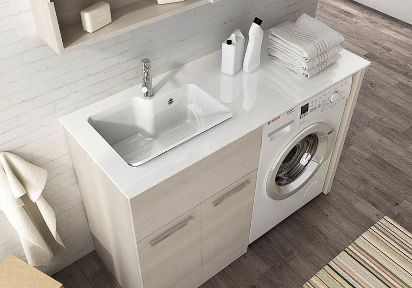 LEGNOBAGNO Модульный шкаф для белья с распашными дверцами и раковиной Urban sun-id-1438377 - Вид №3