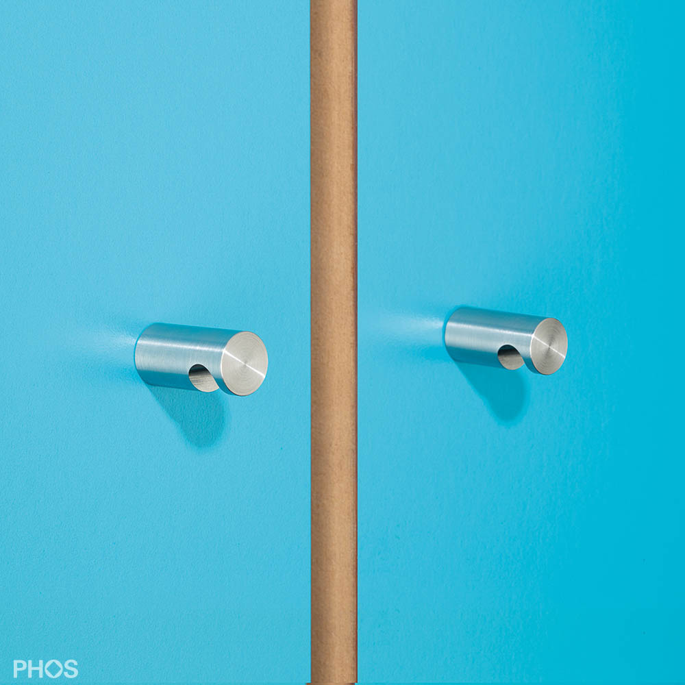 MG10-20 Мебельная ручка с вогнутой фрезеровкой, ø10 мм PHOS 