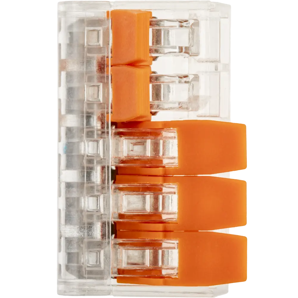 84746787 Клеммы соединительные монтажные с рычажком Duwi СМК 223-415 5-проводные 4мм² прозрачные 20 шт 26749 2 STLM-1112360  - Вид №3