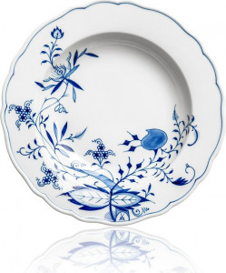 73529 Meissen Тарелка суповая 22см "Луковый декор, стилизованный" Фарфор