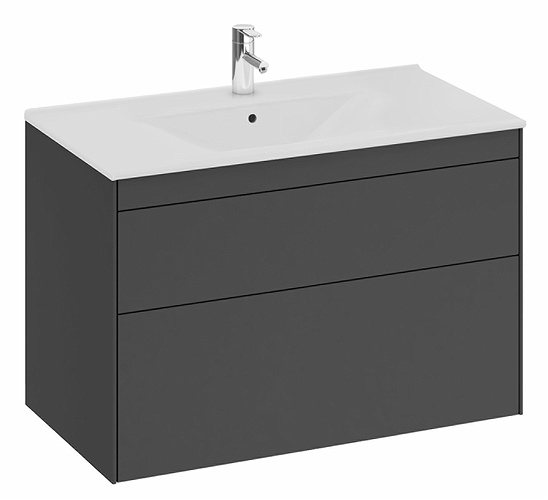 47445 Напольный шкаф IFO Sense для тонкой умывальника с двумя ящиками, Ш = 900 мм, Ш1 = 910 мм, белый - Вид №9