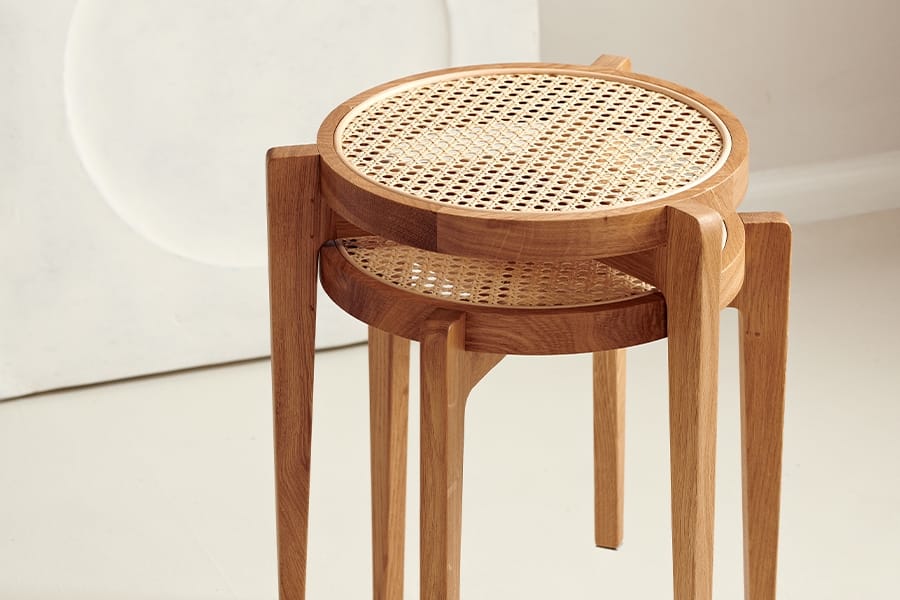 Штабелируемый стул из массива дуба и ротанга NORR11 Le Roi ARCH-00143212 - Вид №5