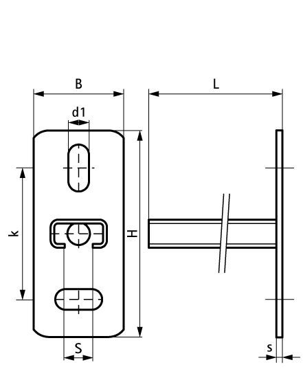 6607250 Монтажные профиля BIS RapidRail® Консоли стеновые из нерж. стали монтаж к стене или перекрытию WALRAVEN  - Вид №1