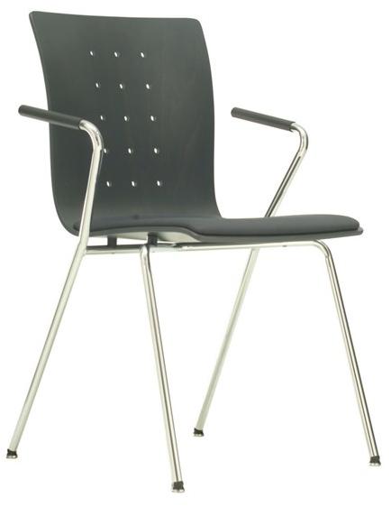 ZÜCO Штабелируемый деревянный стул с подлокотниками и встроенной подушкой Cima Ci 542 - Вид №1