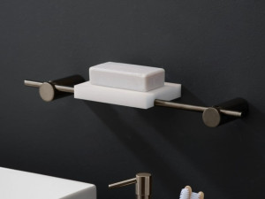 Настенная мыльница из нержавеющей стали и акрилового камня