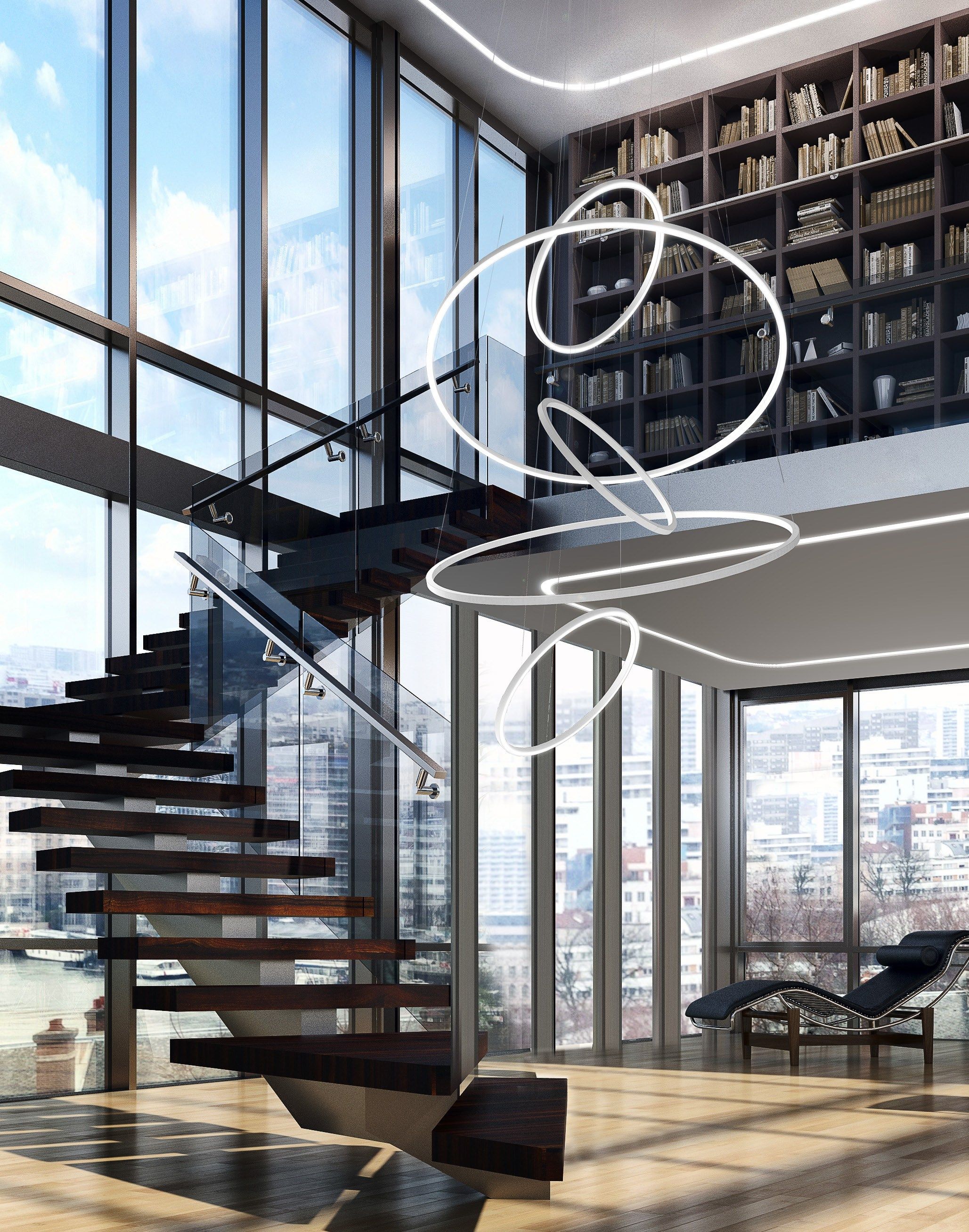 Экструдированный алюминиевый светодиодный подвесной светильник In Stock Panzeri ARCH-00072253