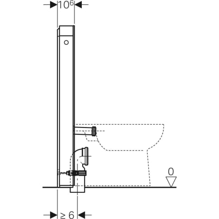 131.201.SJ.5 Сантехнический модуль Geberit Monolith Plus для напольного унитаза, 101 см, передняя обшивка из стекла Geberit  - Вид №3