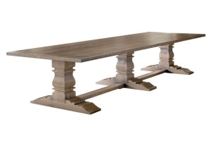 Сделанный на заказ стол Тоскана с тройным пьедесталом ijlbrown