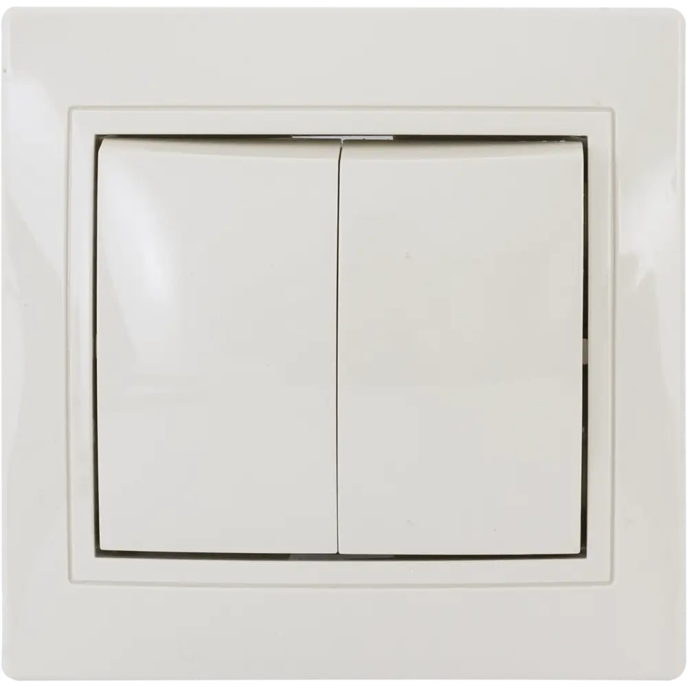 Выключатель встраиваемый TDM ELECTRIC Таймыр с двумя клавишами в бежевом цвете 85591342 STLM-0064427 - Вид №1