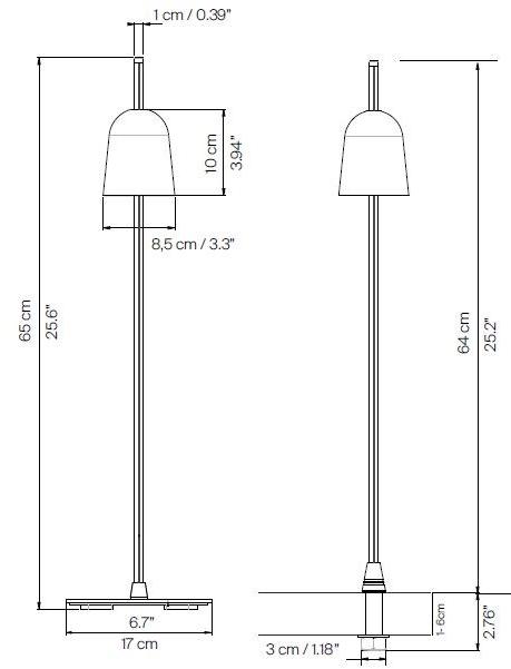 LUCEPLAN Настольная светодиодная лампа с регулируемой яркостью из экструдированного алюминия sun-id-1380917 - Вид №3
