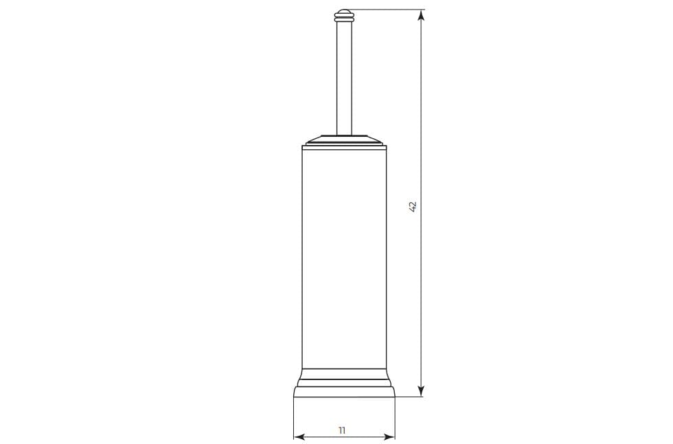 Латунь туалетная щетка Gaia Mobili Complements ARCH-00010844 - Вид №1