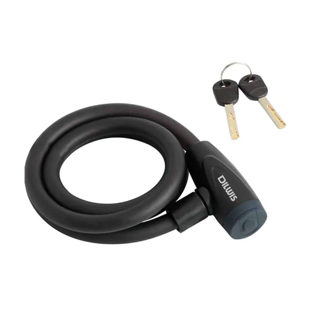 Замок тросовый велосипедный с ключом DILWIS 12 мм 120 см STLM-2081910