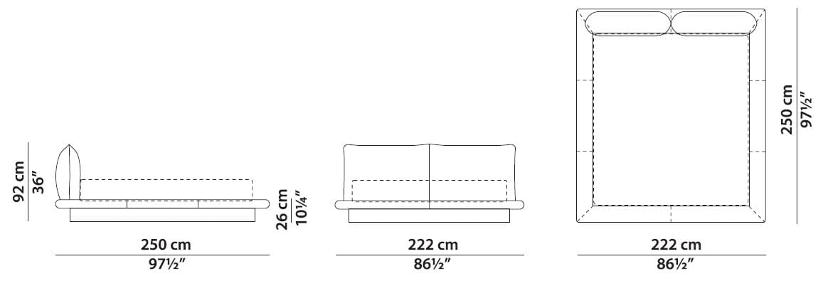 Двуспальная мягкая кровать Baxter Aura ARCH-00075198 - Вид №17