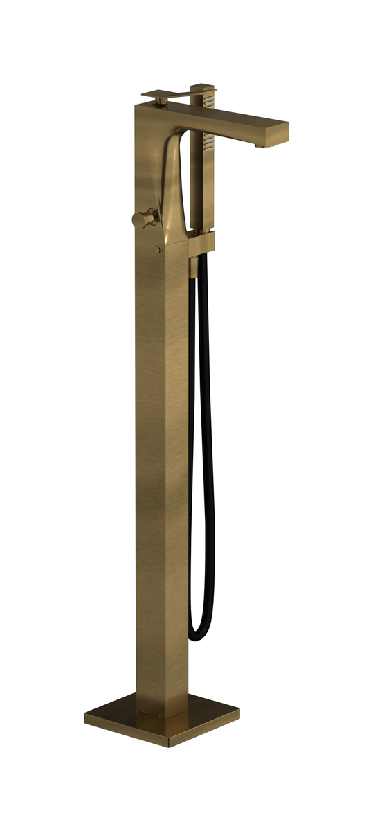 Напольный смесиель для ванны с встроенным душем. WE ARE IB wa210rs Modern Bronze Wave