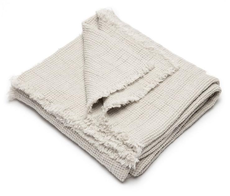 LinenMe Однотонный льняной плед ручной работы Washed waffle big 0913501  - Вид №10