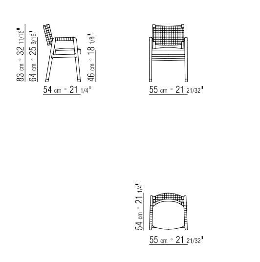 Стул из массива дерева с подлокотниками Flexform Ortigia ARCH-00044478 - Вид №3