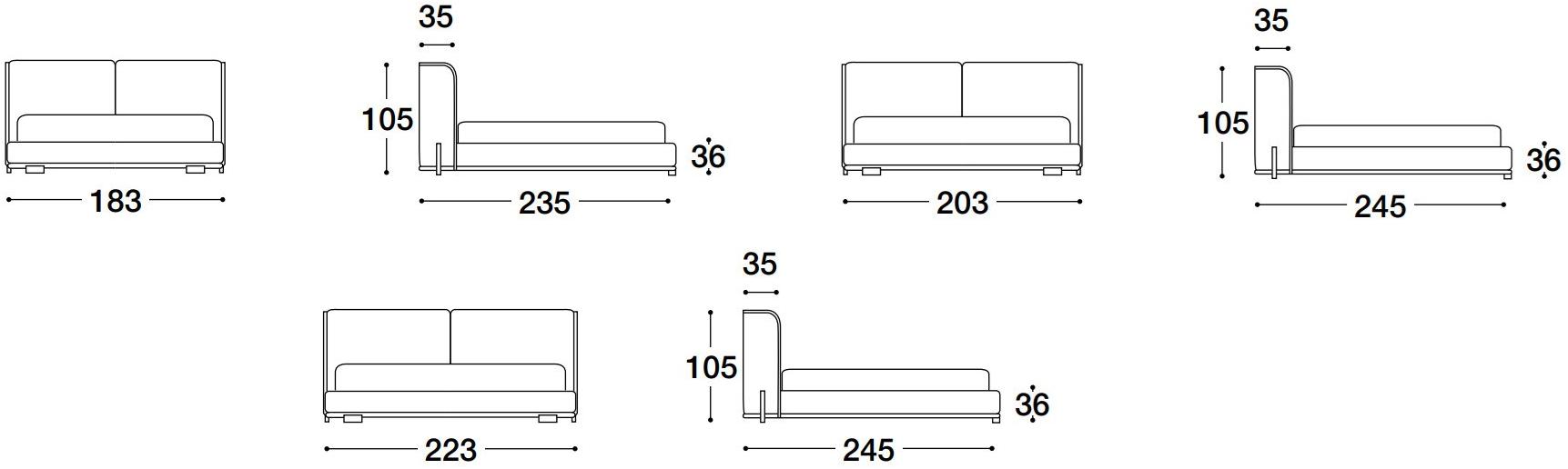 VOLPI Двуспальная кровать с мягким изголовьем Luigi volpi Lv-86006 - Вид №2