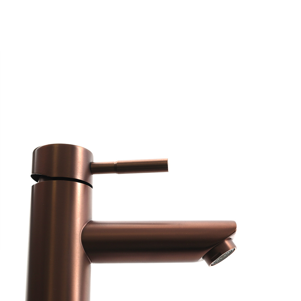 Смеситель д/ум MELANA-610102PVD-Br Tondo нерж.сталь, однорычажный, бронза  - Вид №6