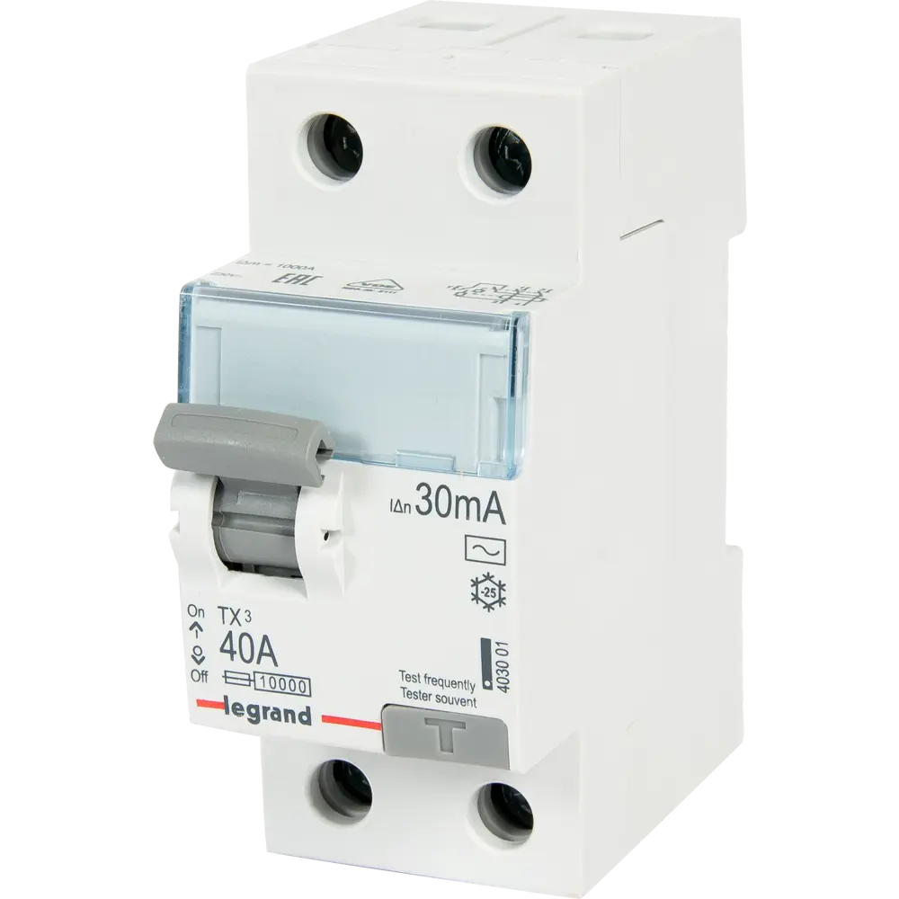 УЗО Legrand TX3 2P N 40 А 30 мА 10 кА AC 403001 10307006 STLM-2116935 