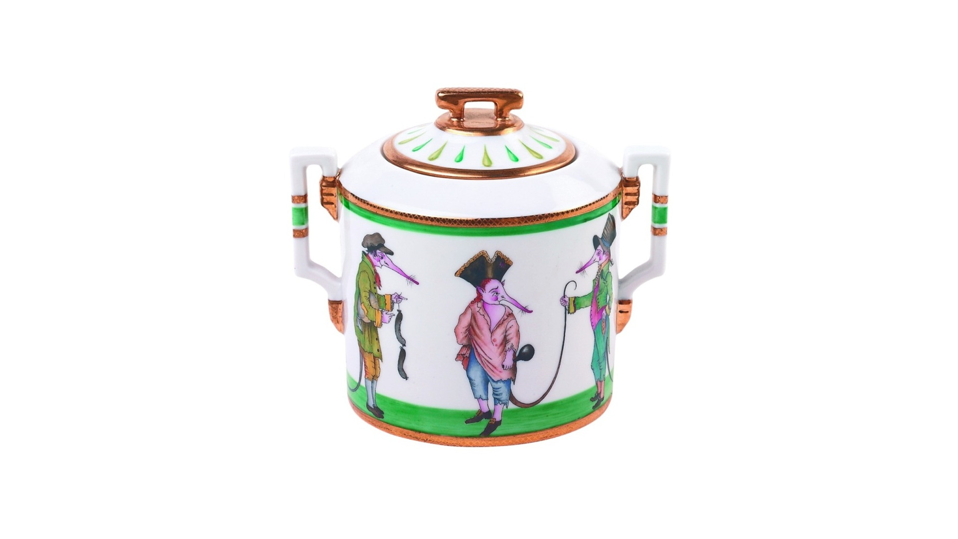 79110 Императорский фарфоровый завод Сервиз чайный 2/7пр "Гербовая" "Крысята-воришки" Фарфор твердый  - Вид №2