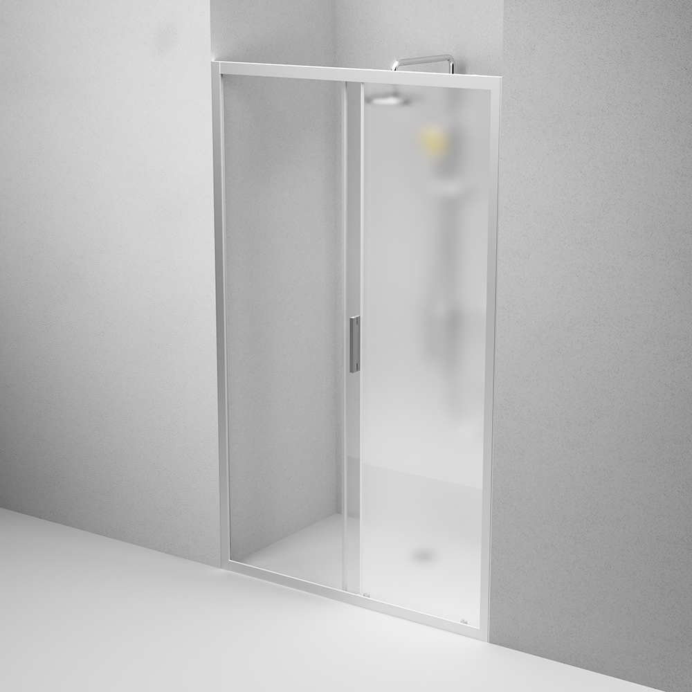 W90G-120-1-195MM Solo Дверь душевая 120х195 стекло матовое профиль матовый хром AM.PM Gem - Вид №4