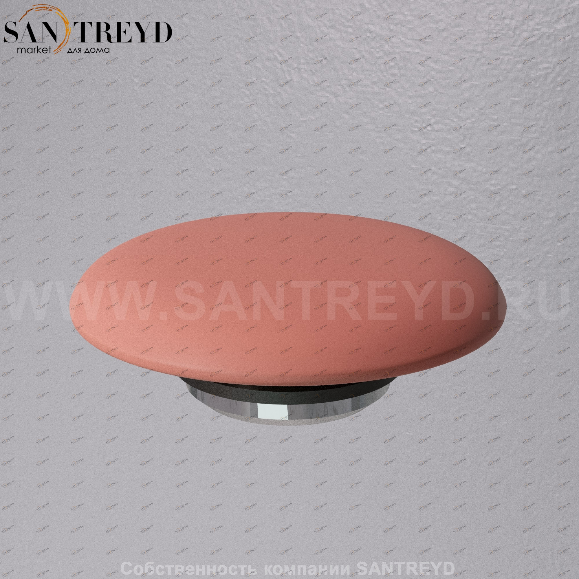 A038VX.142 Донный клапан с керамической накладкой с функцией Click-clack A. e. T. Italia RICAMBI  Розовый матовый AeT ITALIA