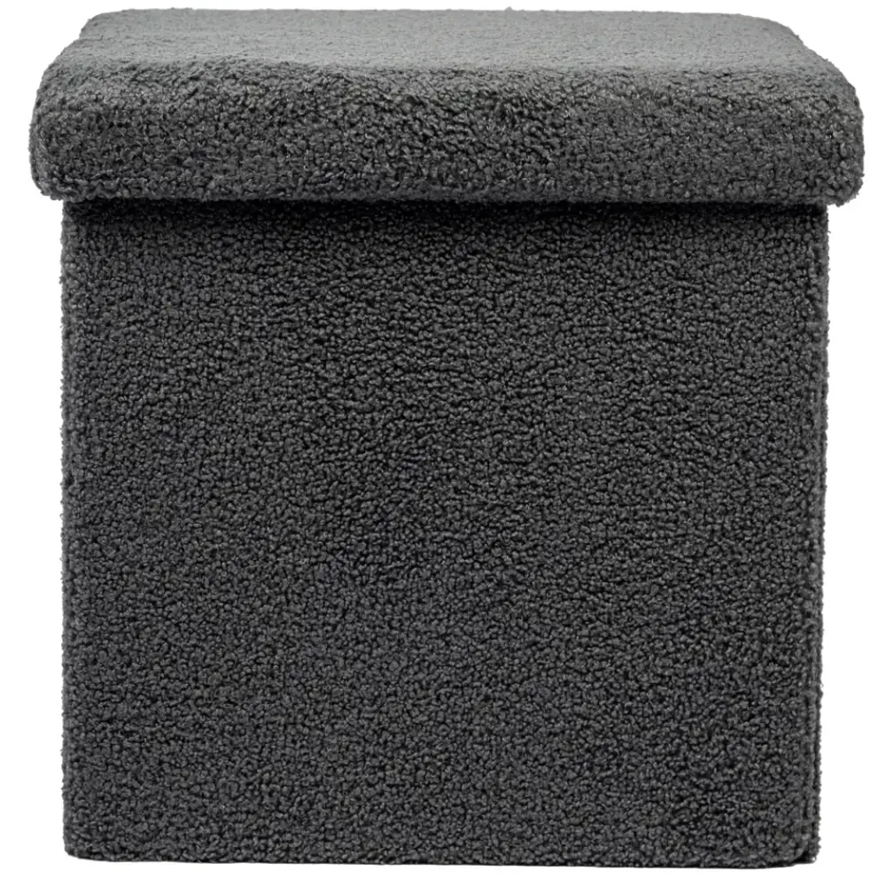 Пуф букле Rocksolid темно-серый 38x38 см STLM-2005502