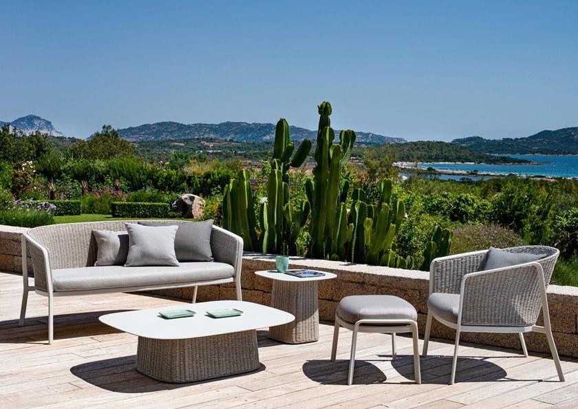 emu Квадратный журнальный столик из синтетической веревки и алюминиевой столешницей Carousel 1223 - Вид №4